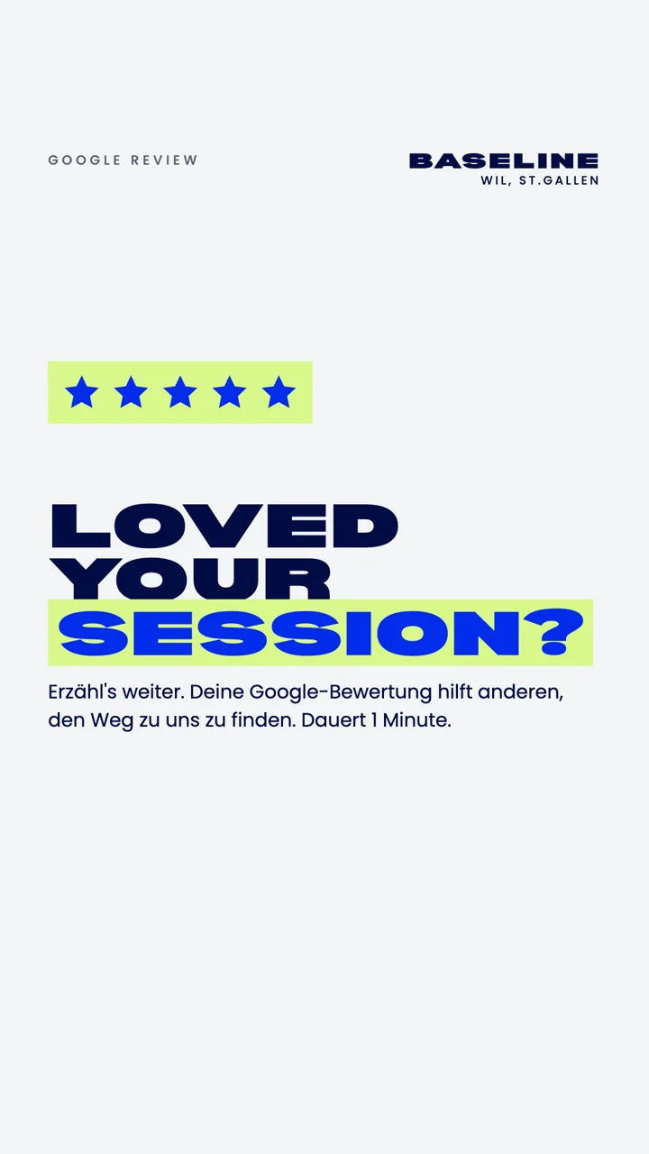 Story-Vorlage: Loved your session? Google-Bewertung