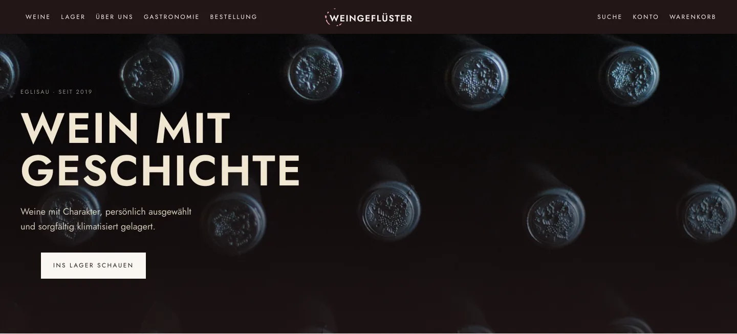 Shop-Startseite: Wein mit Geschichte